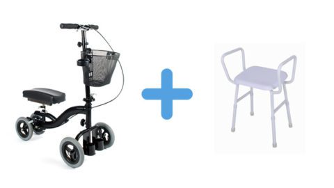 Knee Scooter + Shower Stool Combo - Knee Scooters